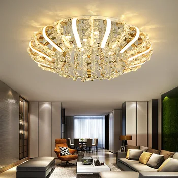 Modern minimalist yatak odası lambası ışık lüks kristal tavan lambası İskandinav oturma yemek odası kişilik led ev odası lamba