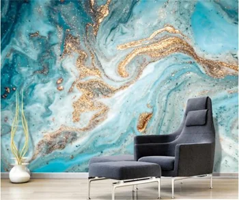 Özel Duvar Kağıdı Modern Mürekkep Manzara Soyut Altın Mermer Doku duvar tablosu Oturma Odası Sanat Ev Dekor Mermer duvar kağıtları